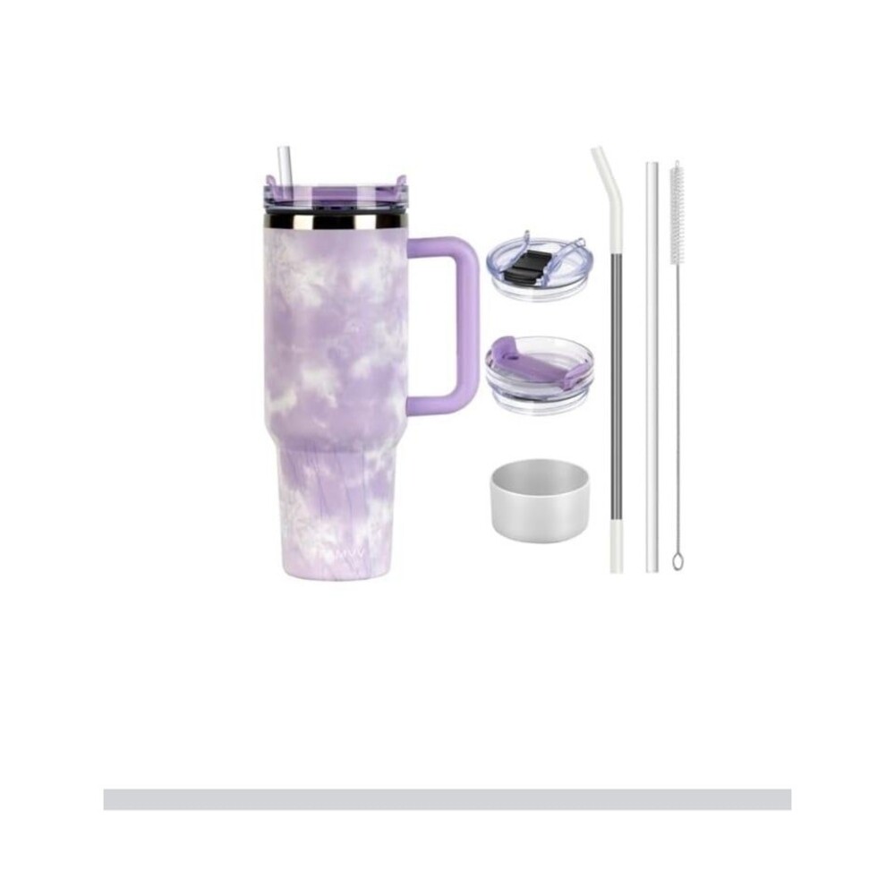 Tumbler 40oz with handle and straw Lid,Insulated Cup304 Stainless Water Bottle